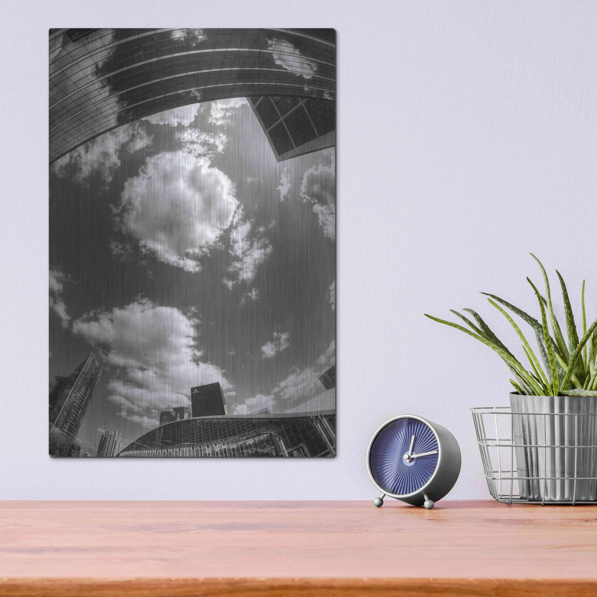 Luxe Metal Art 'Urban Sky II' by Sebastien Lory, Metal Wall Art,12x16