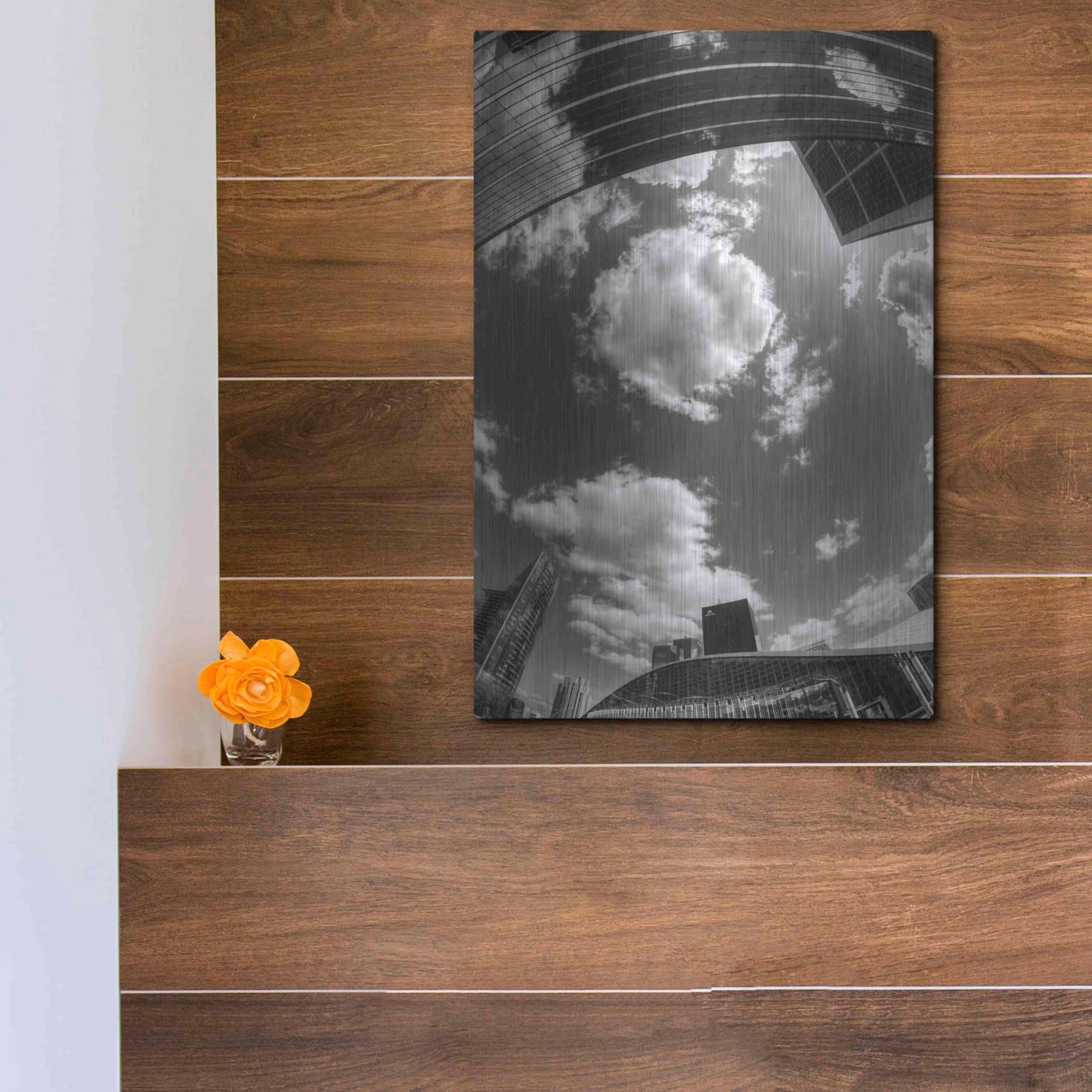 Luxe Metal Art 'Urban Sky II' by Sebastien Lory, Metal Wall Art,12x16