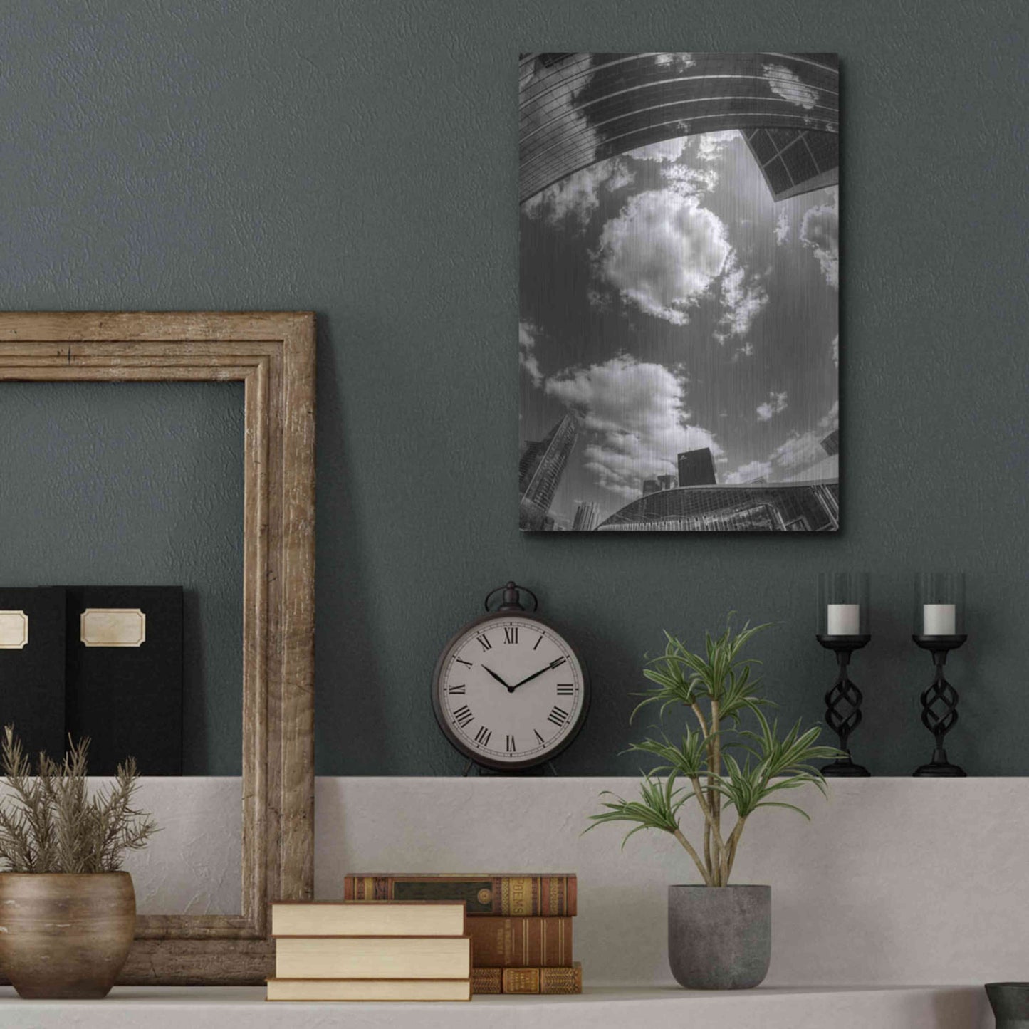 Luxe Metal Art 'Urban Sky II' by Sebastien Lory, Metal Wall Art,12x16