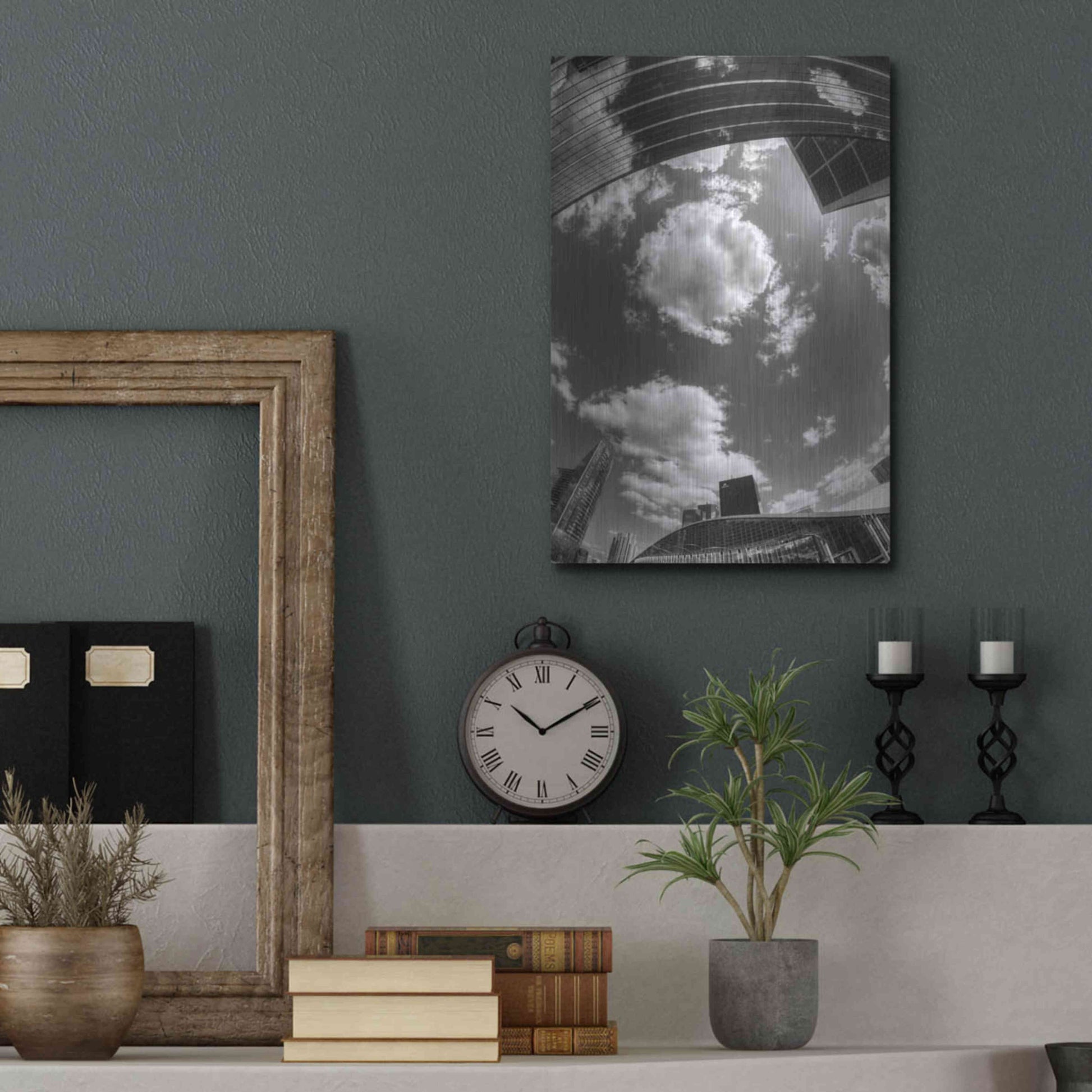Luxe Metal Art 'Urban Sky II' by Sebastien Lory, Metal Wall Art,12x16