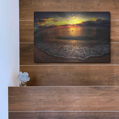 Luxe Metal Art 'Another Day In Paradise' by Sebastien Lory, Metal Wall Art,16x12