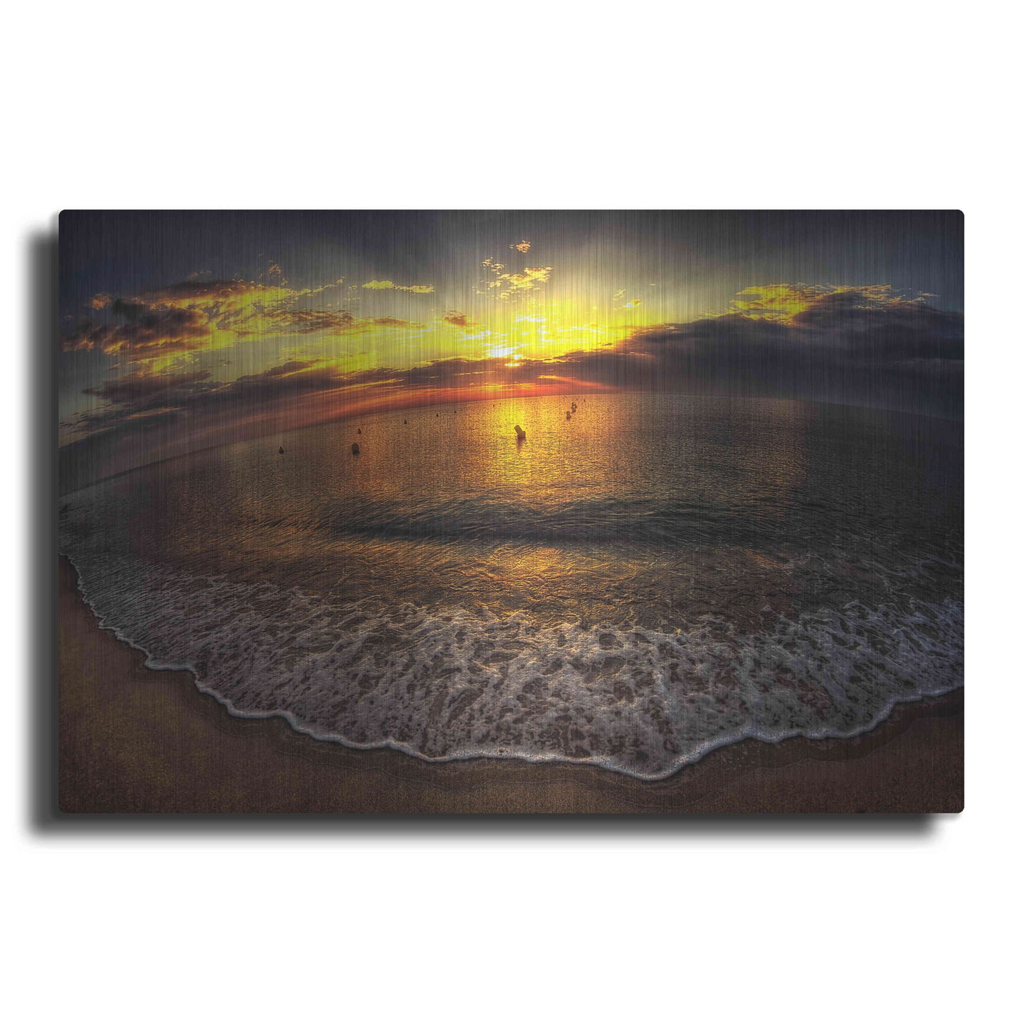Luxe Metal Art 'Another Day In Paradise' by Sebastien Lory, Metal Wall Art