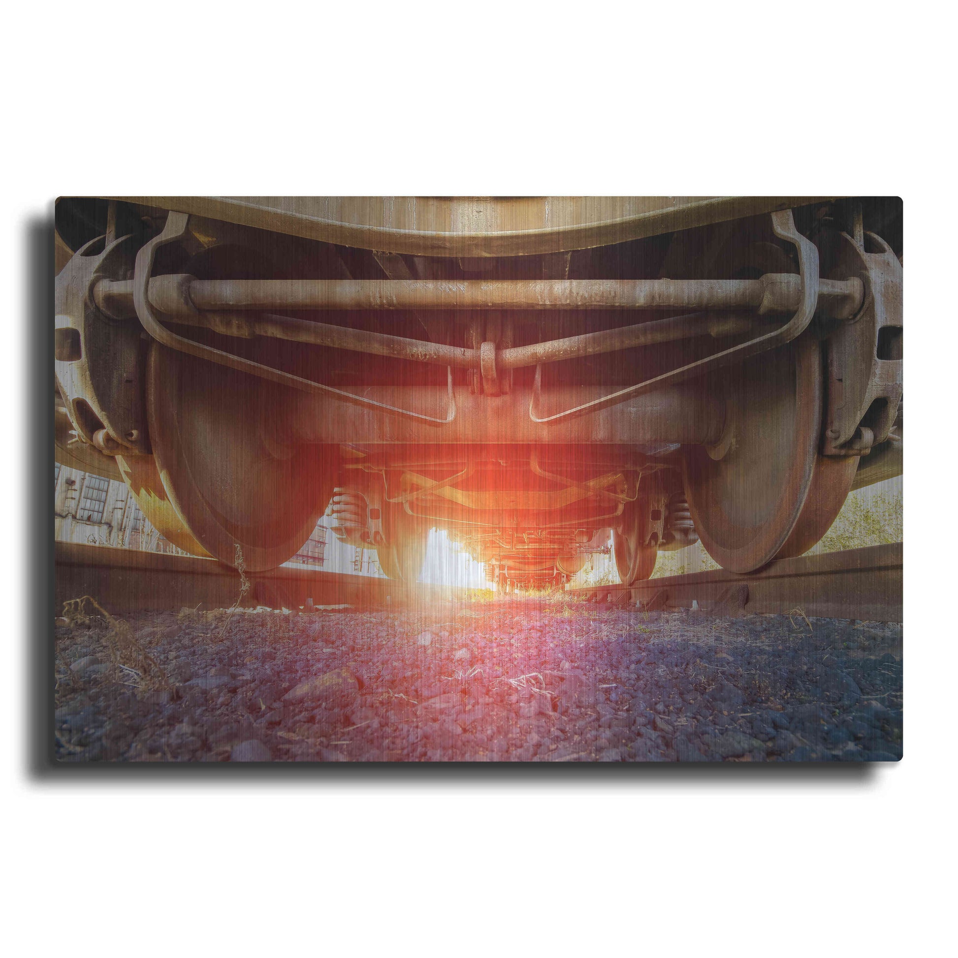 Luxe Metal Art 'Atomic Train' by Sebastien Lory, Metal Wall Art