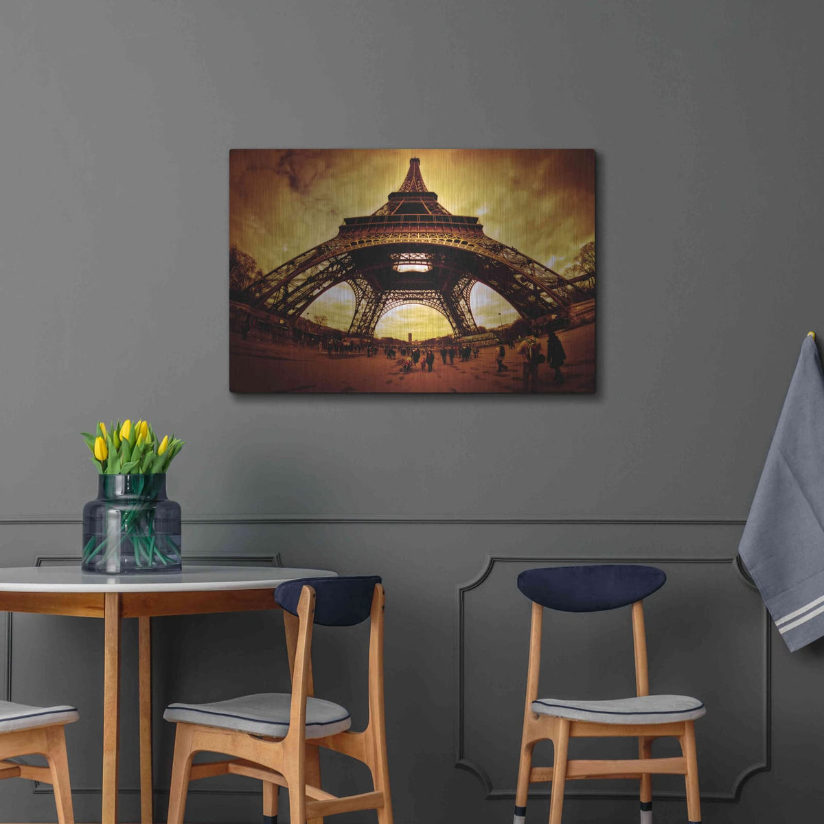'Eiffel Apocalypse Color' by Sebastien Lory – Metal Wall Art, 36x24 room view