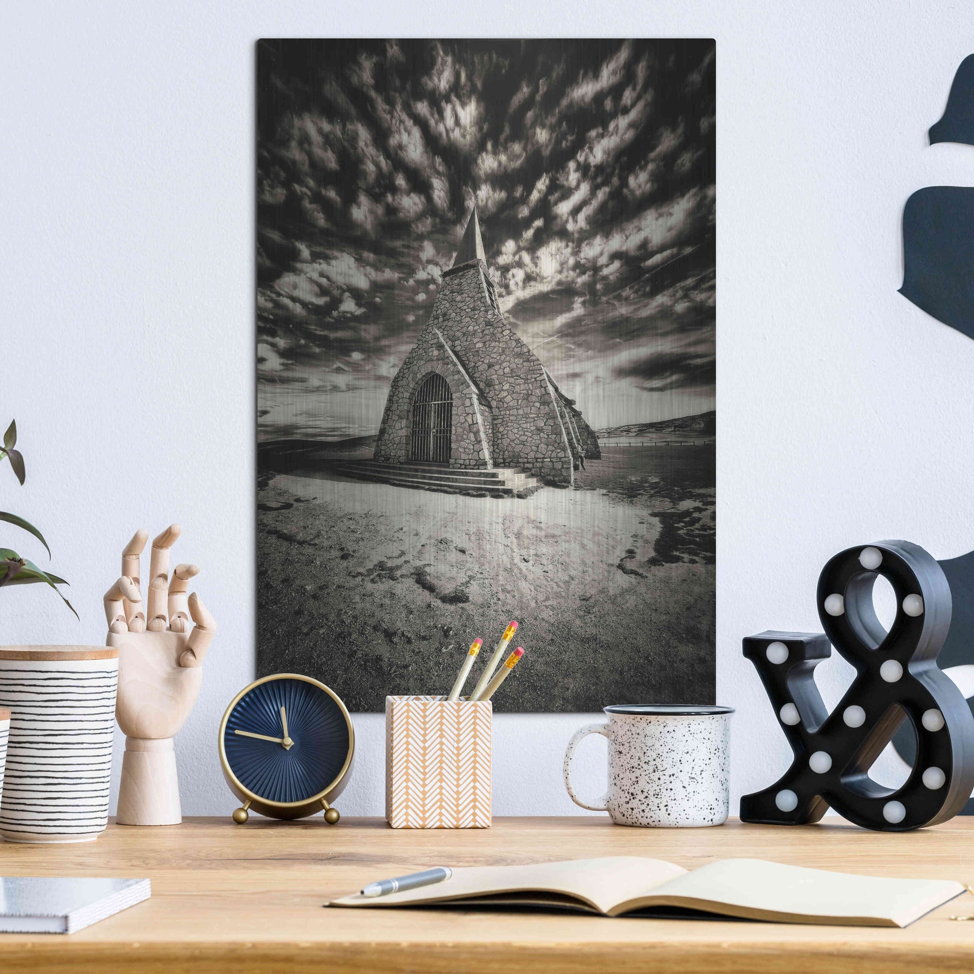 Luxe Metal Art 'Hell?s Church' by Sebastien Lory, Metal Wall Art,12x16