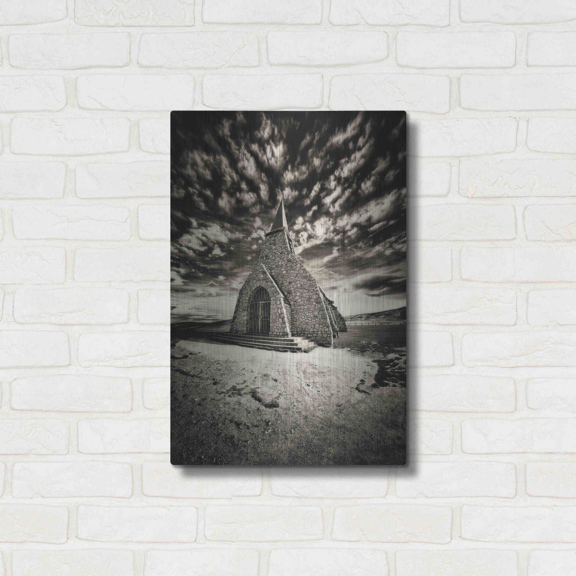 Luxe Metal Art 'Hell?s Church' by Sebastien Lory, Metal Wall Art,16x24