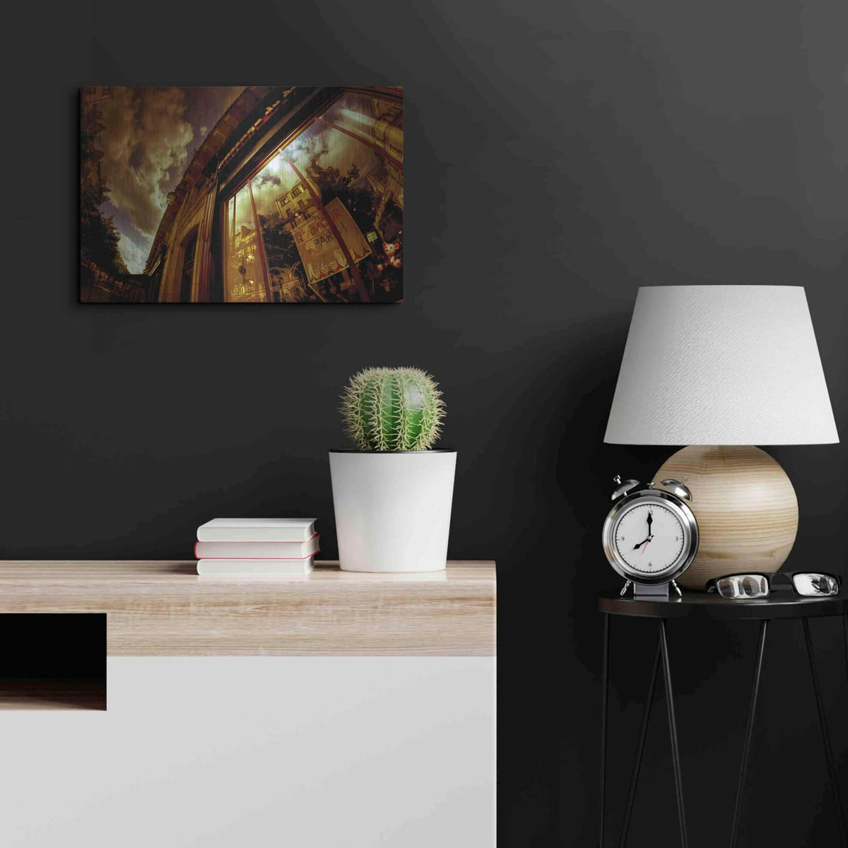 'Love In Paris' by Sebastien Lory – Metal Wall Art, 24x16 room view