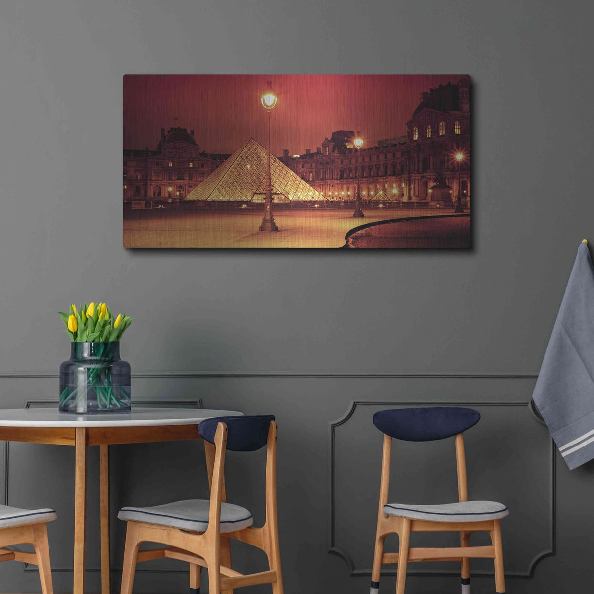 'Louvre' by Sebastien Lory – Metal Wall Art, 48x24 room view