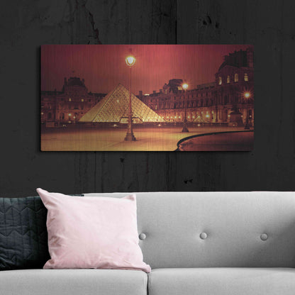 Luxe Metal Art 'Louvre' by Sebastien Lory, Metal Wall Art,48x24