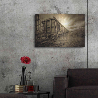 Luxe Metal Art 'Lost Train' by Sebastien Lory, Metal Wall Art,36x24