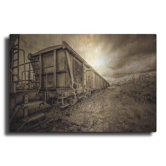 Luxe Metal Art 'Lost Train' by Sebastien Lory, Metal Wall Art