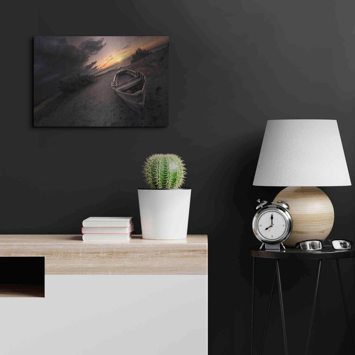 'Lonely' by Sebastien Lory – Metal Wall Art, 24x16 room view