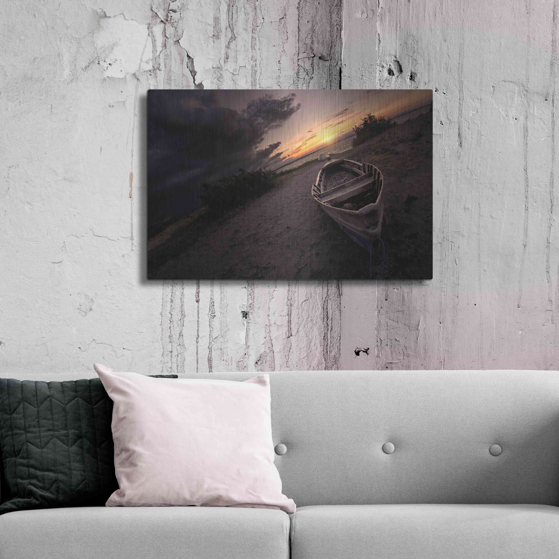 Luxe Metal Art 'Lonely' by Sebastien Lory, Metal Wall Art,36x24