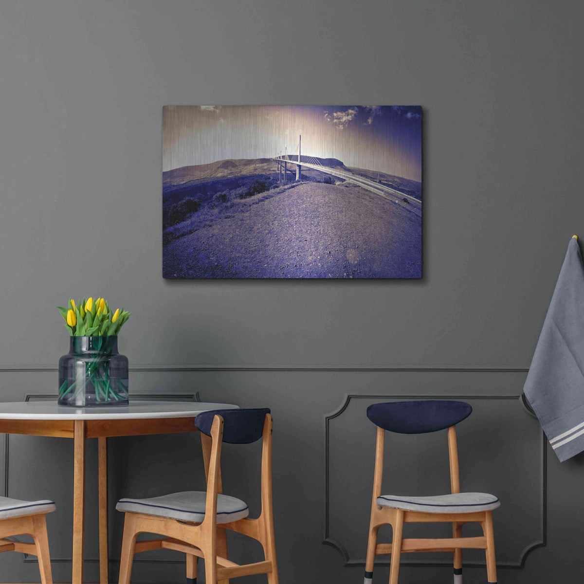 'Lunar Viaduct' by Sebastien Lory – Metal Wall Art, 36x24 room view
