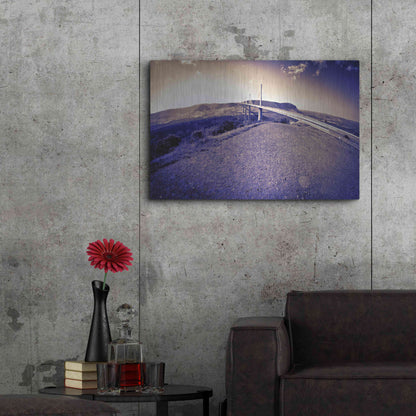 Luxe Metal Art 'Lunar Viaduct' by Sebastien Lory, Metal Wall Art,36x24