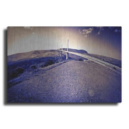 Luxe Metal Art 'Lunar Viaduct' by Sebastien Lory, Metal Wall Art