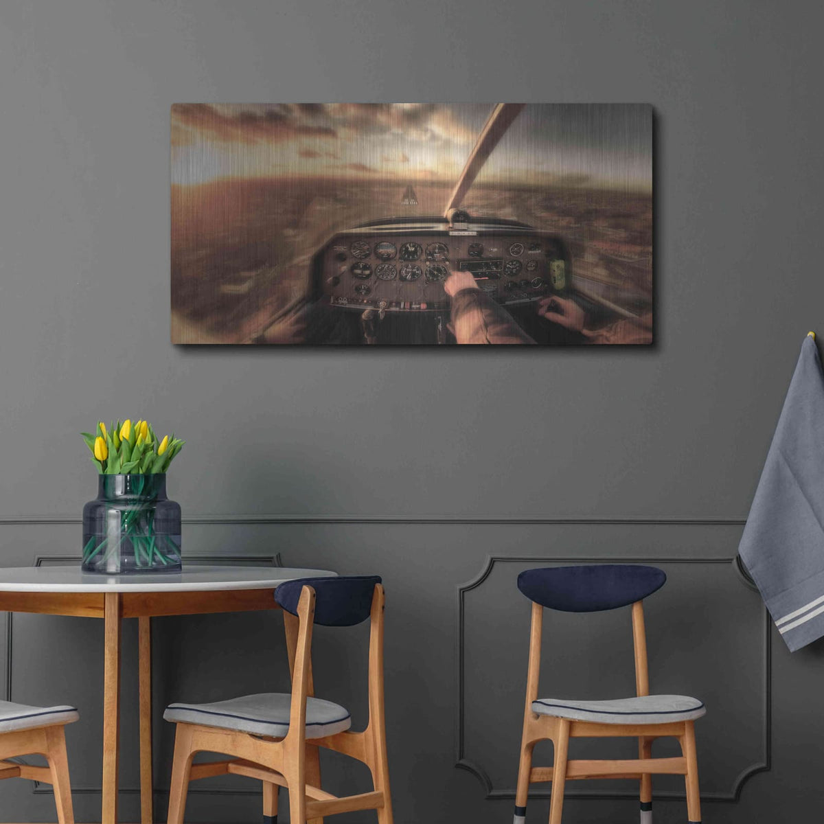 'Meydey' by Sebastien Lory – Metal Wall Art, 48x24 room view