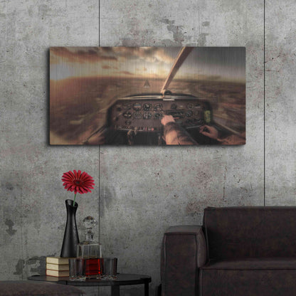 Luxe Metal Art 'Meydey' by Sebastien Lory, Metal Wall Art,48x24