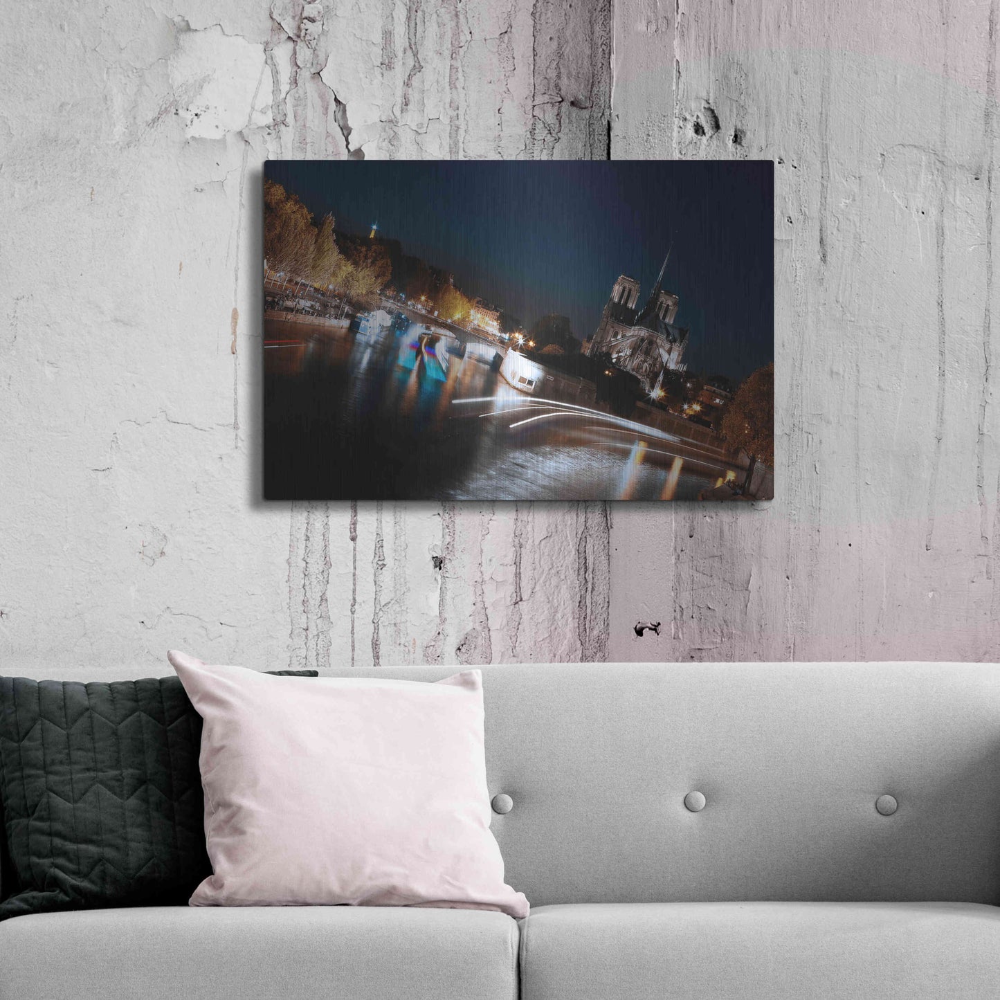 Luxe Metal Art 'Parisian Lights' by Sebastien Lory, Metal Wall Art,36x24