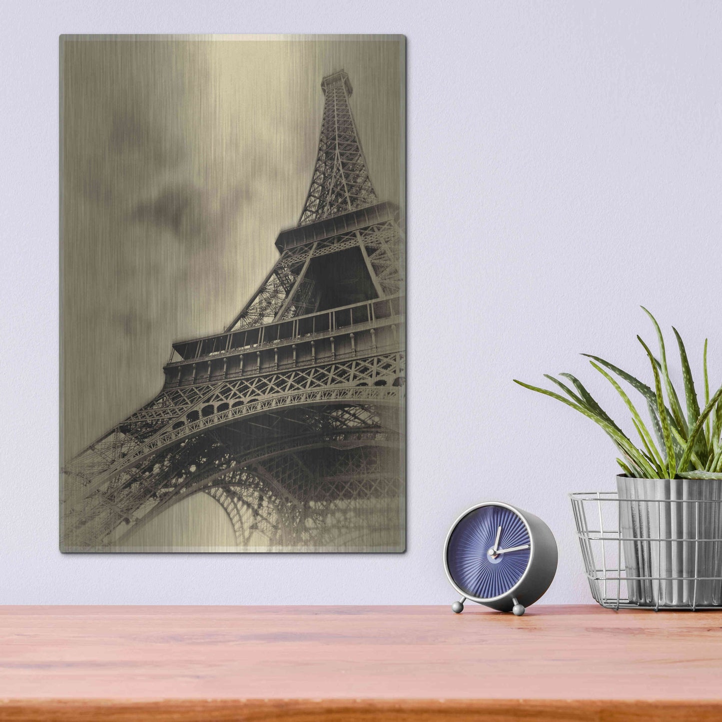 Luxe Metal Art 'Parisian Spirit' by Sebastien Lory, Metal Wall Art,12x16