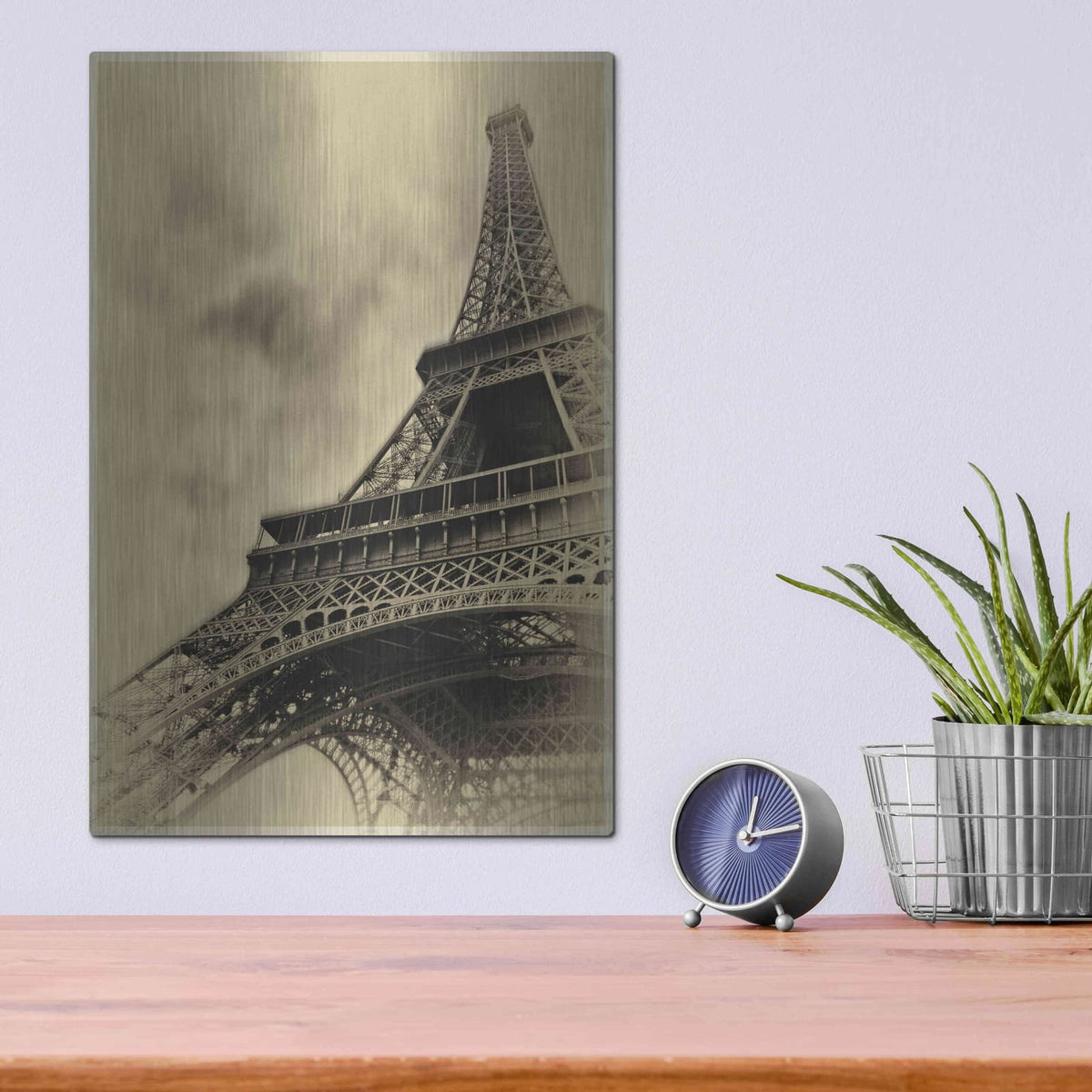 Luxe Metal Art 'Parisian Spirit' by Sebastien Lory, Metal Wall Art,12x16