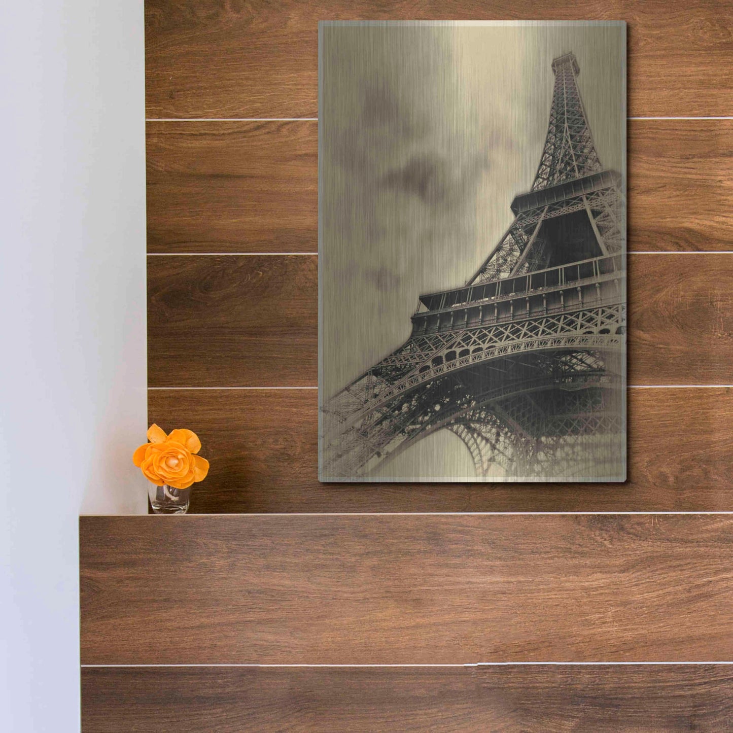 Luxe Metal Art 'Parisian Spirit' by Sebastien Lory, Metal Wall Art,12x16