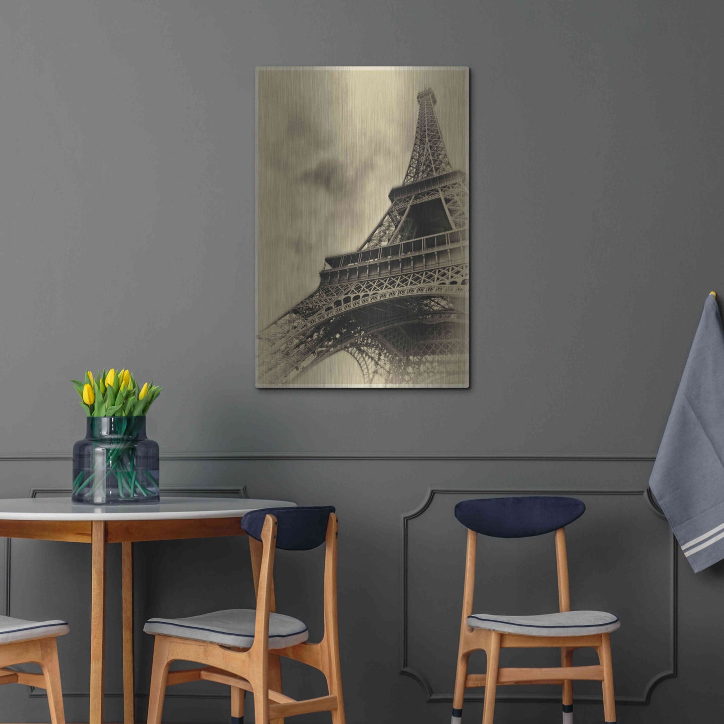 Luxe Metal Art 'Parisian Spirit' by Sebastien Lory, Metal Wall Art,24x36