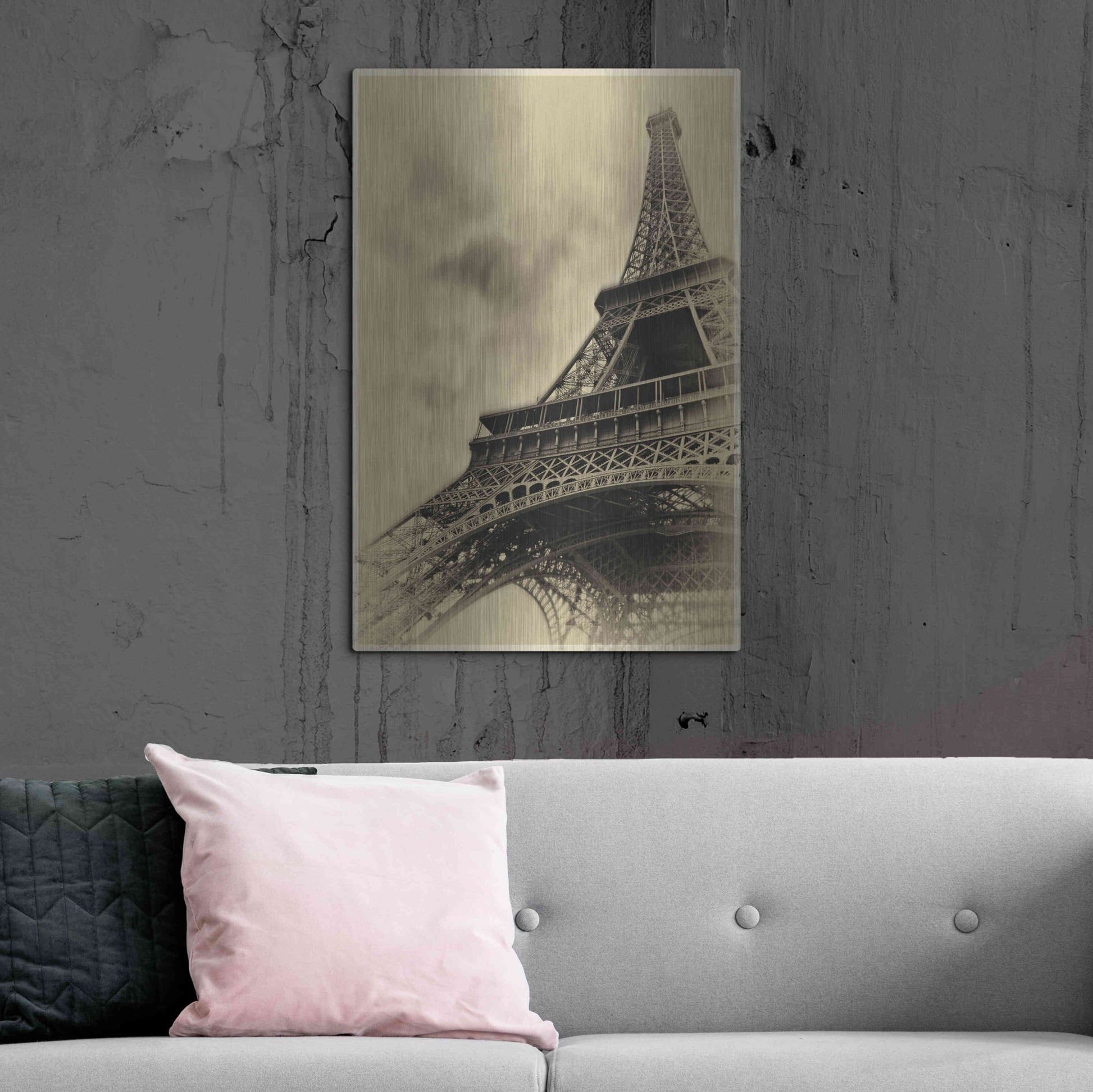 Luxe Metal Art 'Parisian Spirit' by Sebastien Lory, Metal Wall Art,24x36