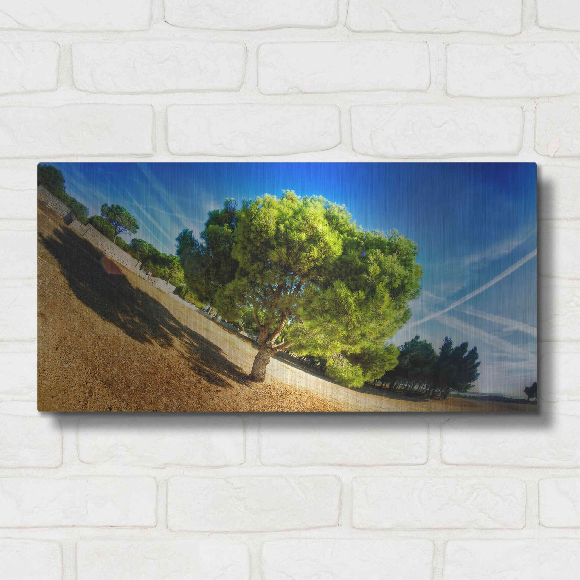 Luxe Metal Art 'Summer Tree' by Sebastien Lory, Metal Wall Art,24x12