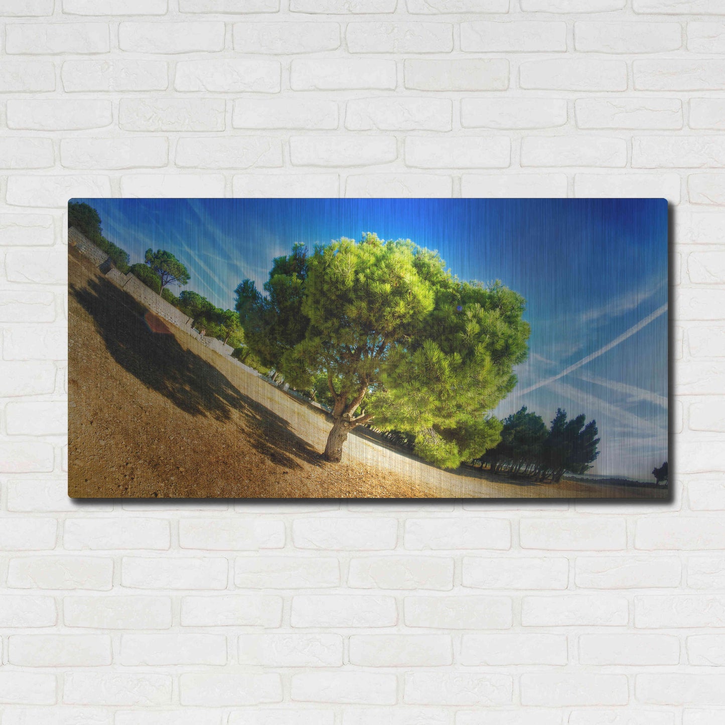 Luxe Metal Art 'Summer Tree' by Sebastien Lory, Metal Wall Art,48x24