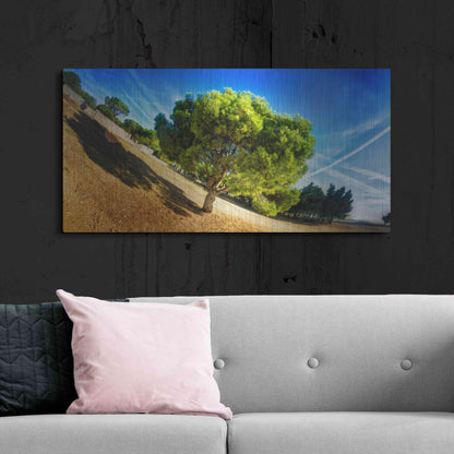 Luxe Metal Art 'Summer Tree' by Sebastien Lory, Metal Wall Art,48x24