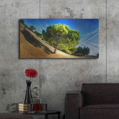 Luxe Metal Art 'Summer Tree' by Sebastien Lory, Metal Wall Art,48x24