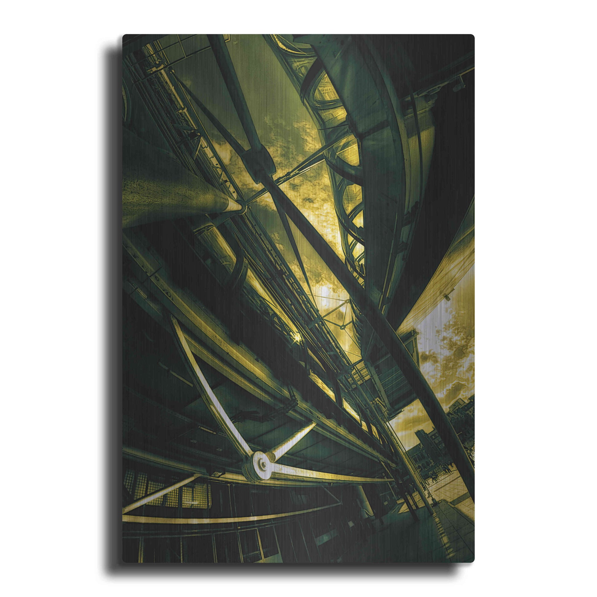 Luxe Metal Art 'Beaubourg' by Sebastien Lory, Metal Wall Art