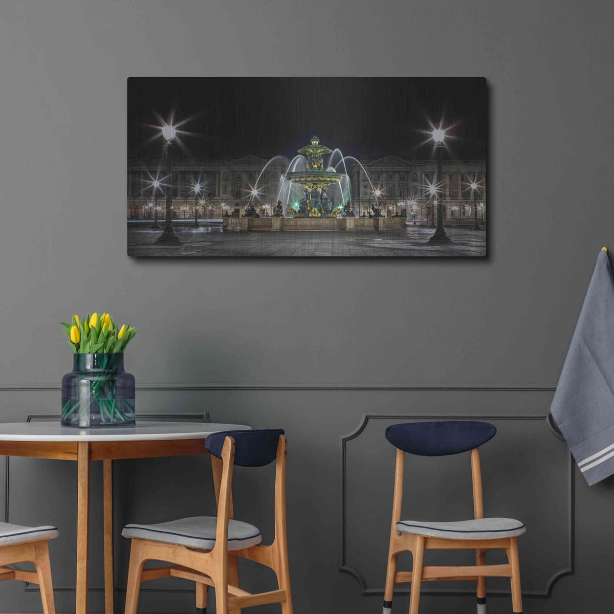 'Concorde' by Sebastien Lory – Metal Wall Art, 48x24 room view