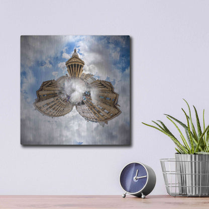 Luxe Metal Art 'Pantheon' by Sebastien Lory, Metal Wall Art,12x12