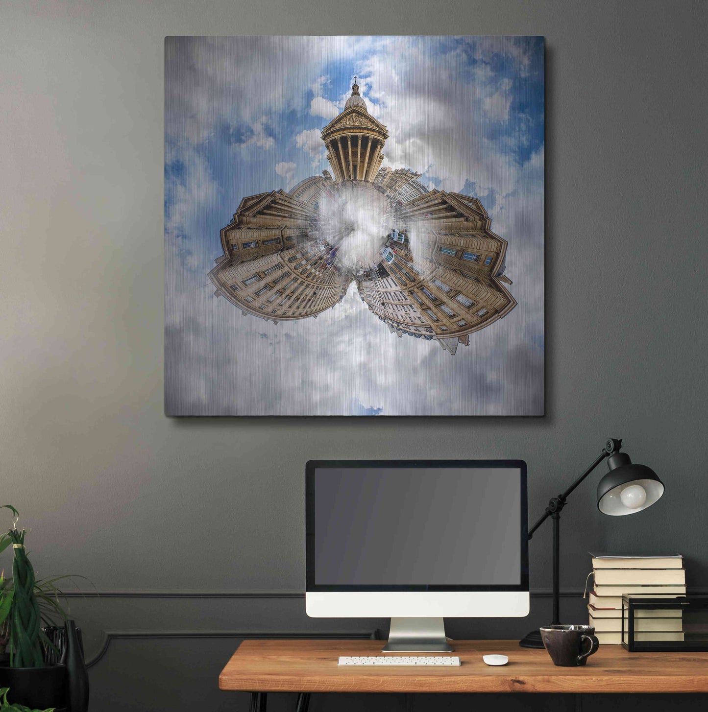 Luxe Metal Art 'Pantheon' by Sebastien Lory, Metal Wall Art,36x36