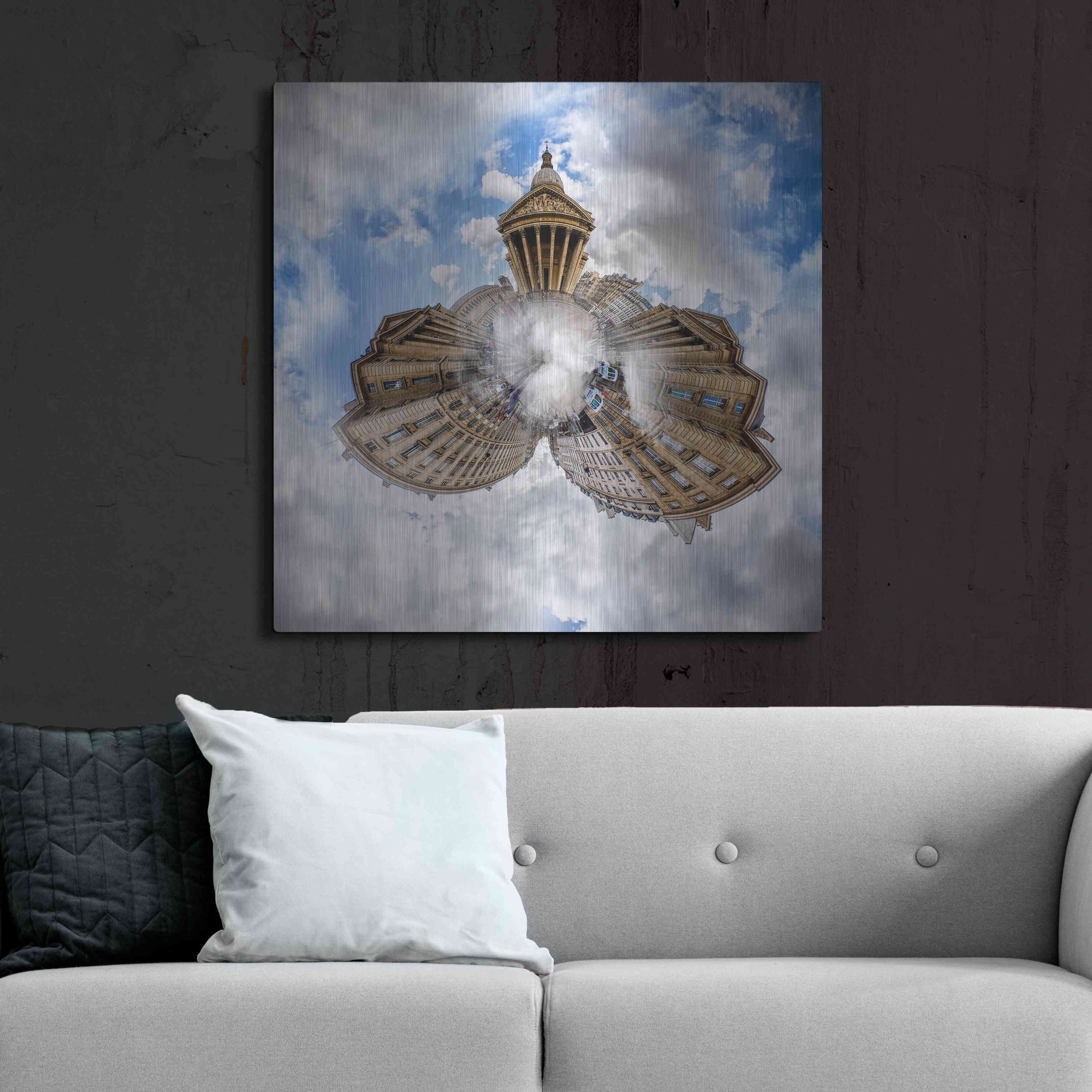 Luxe Metal Art 'Pantheon' by Sebastien Lory, Metal Wall Art,36x36