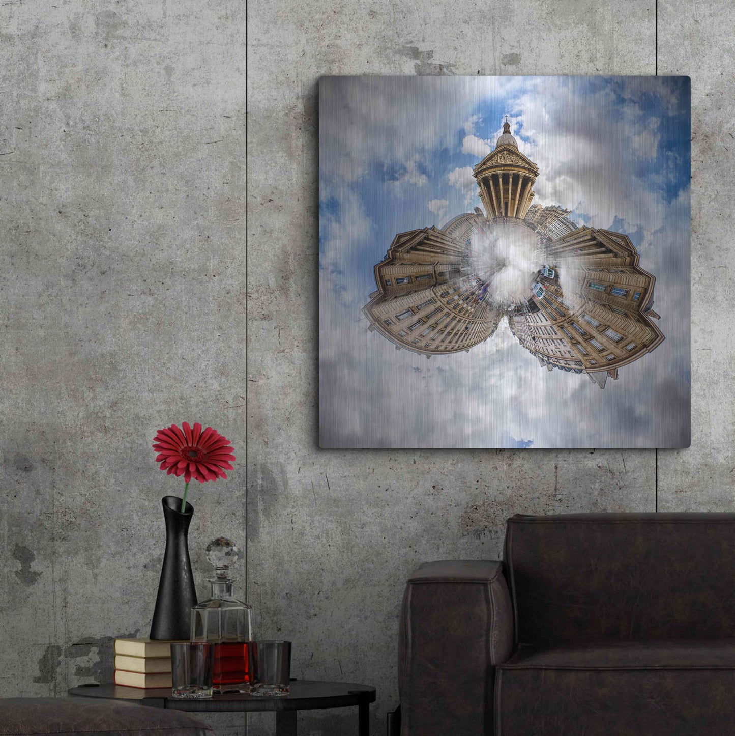 Luxe Metal Art 'Pantheon' by Sebastien Lory, Metal Wall Art,36x36