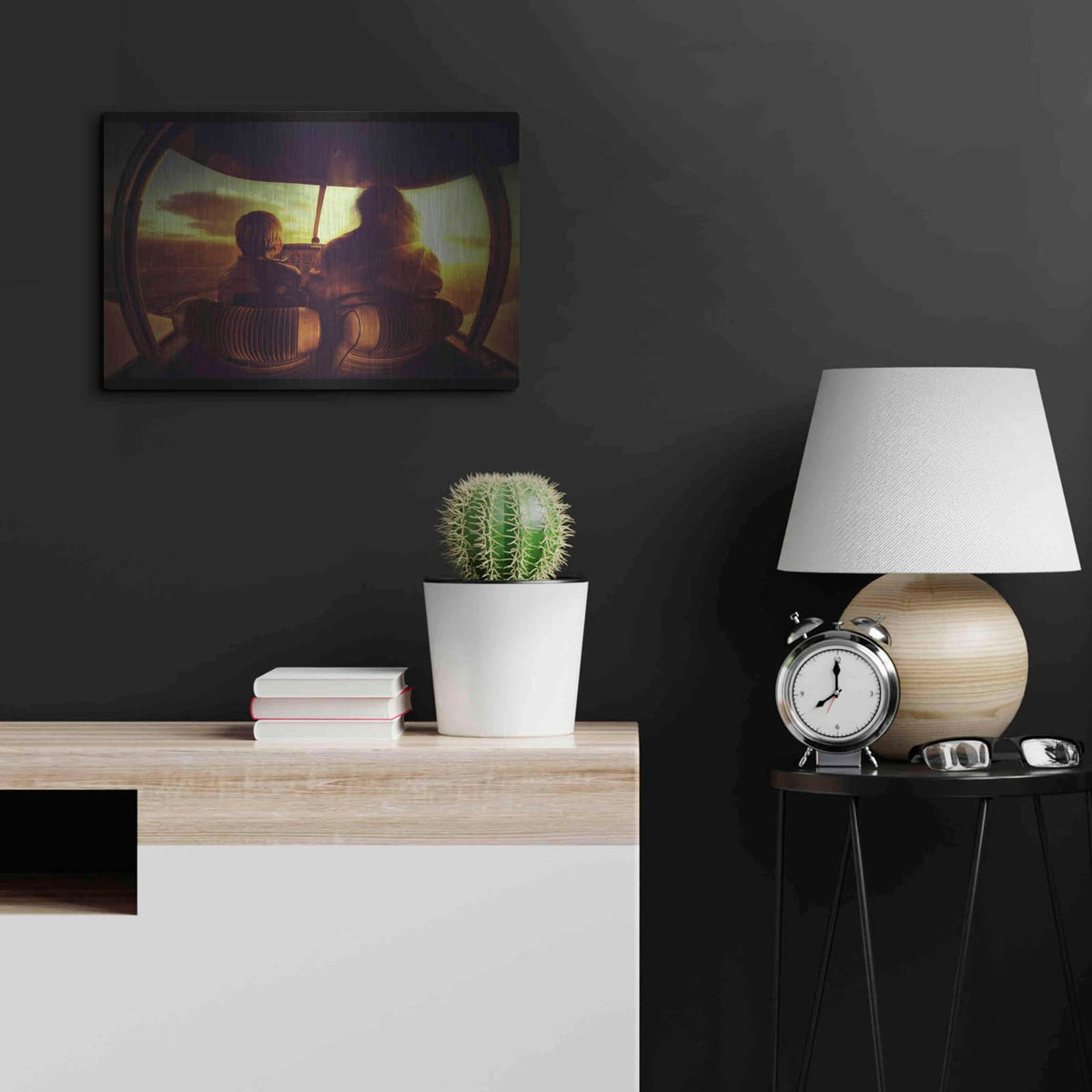 'Le Petite Prince' by Sebastien Lory – Metal Wall Art, 24x16 room view