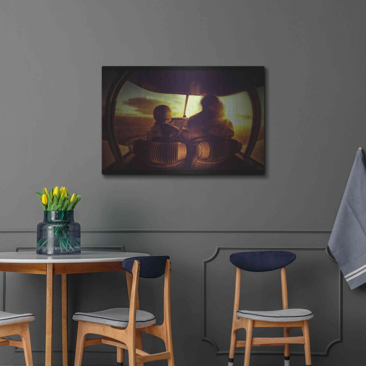 'Le Petite Prince' by Sebastien Lory – Metal Wall Art, 36x24 room view