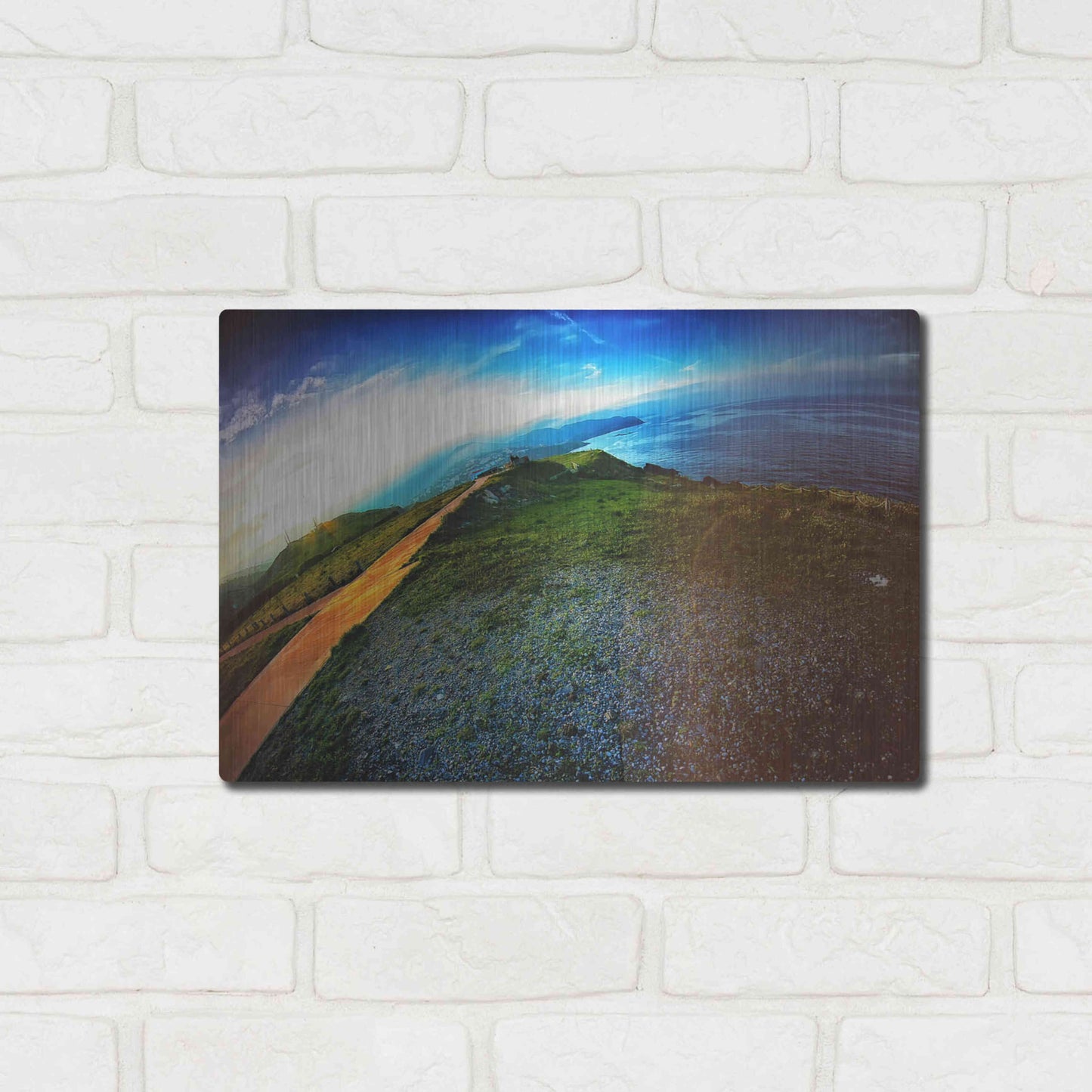 Luxe Metal Art 'Cap Bear' by Sebastien Lory, Metal Wall Art,16x12