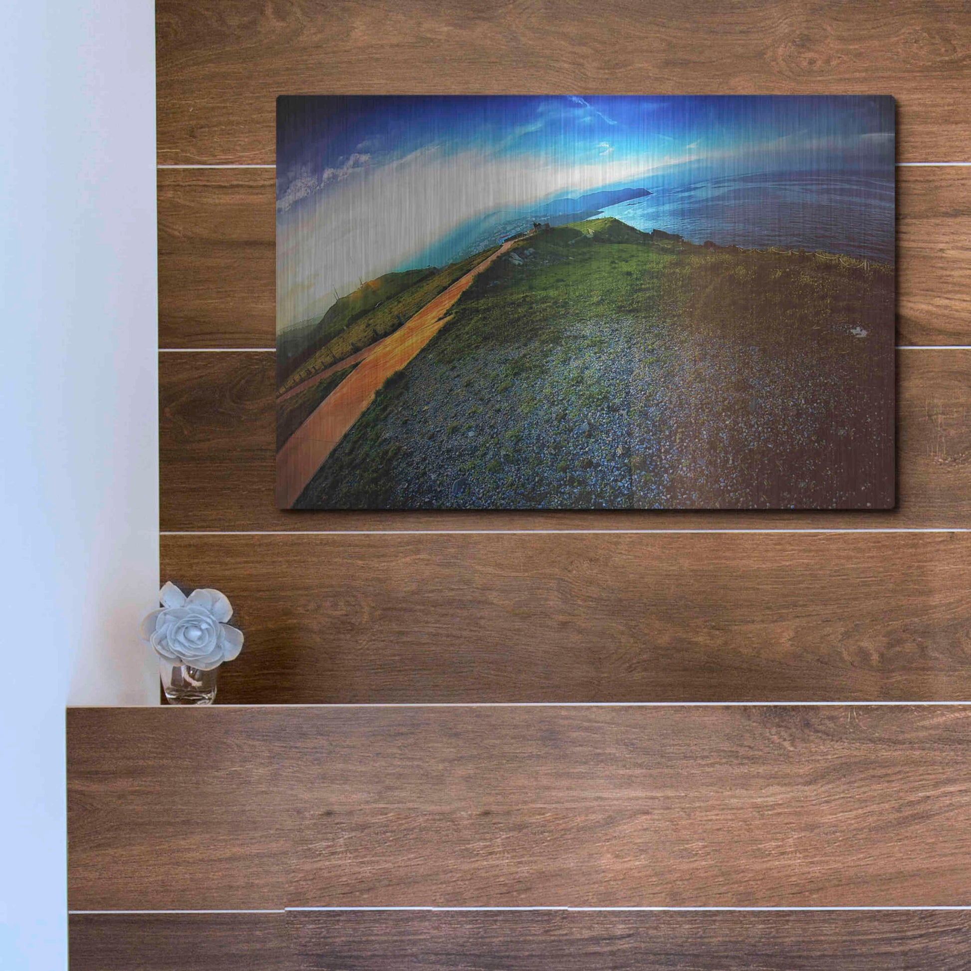 Luxe Metal Art 'Cap Bear' by Sebastien Lory, Metal Wall Art,16x12