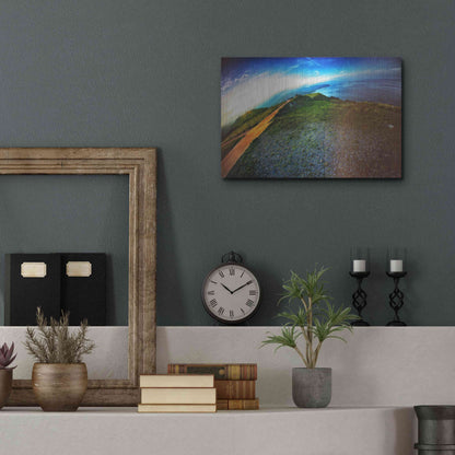 Luxe Metal Art 'Cap Bear' by Sebastien Lory, Metal Wall Art,16x12