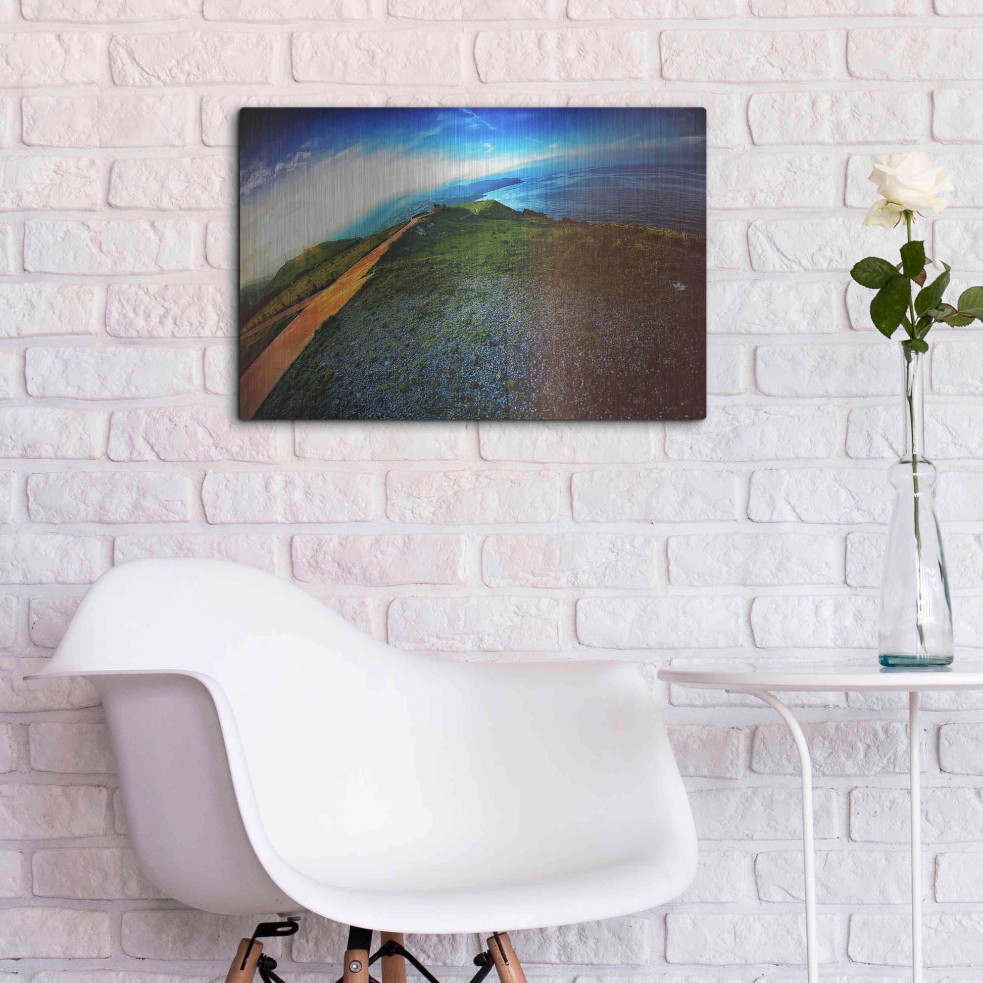 Luxe Metal Art 'Cap Bear' by Sebastien Lory, Metal Wall Art,24x16