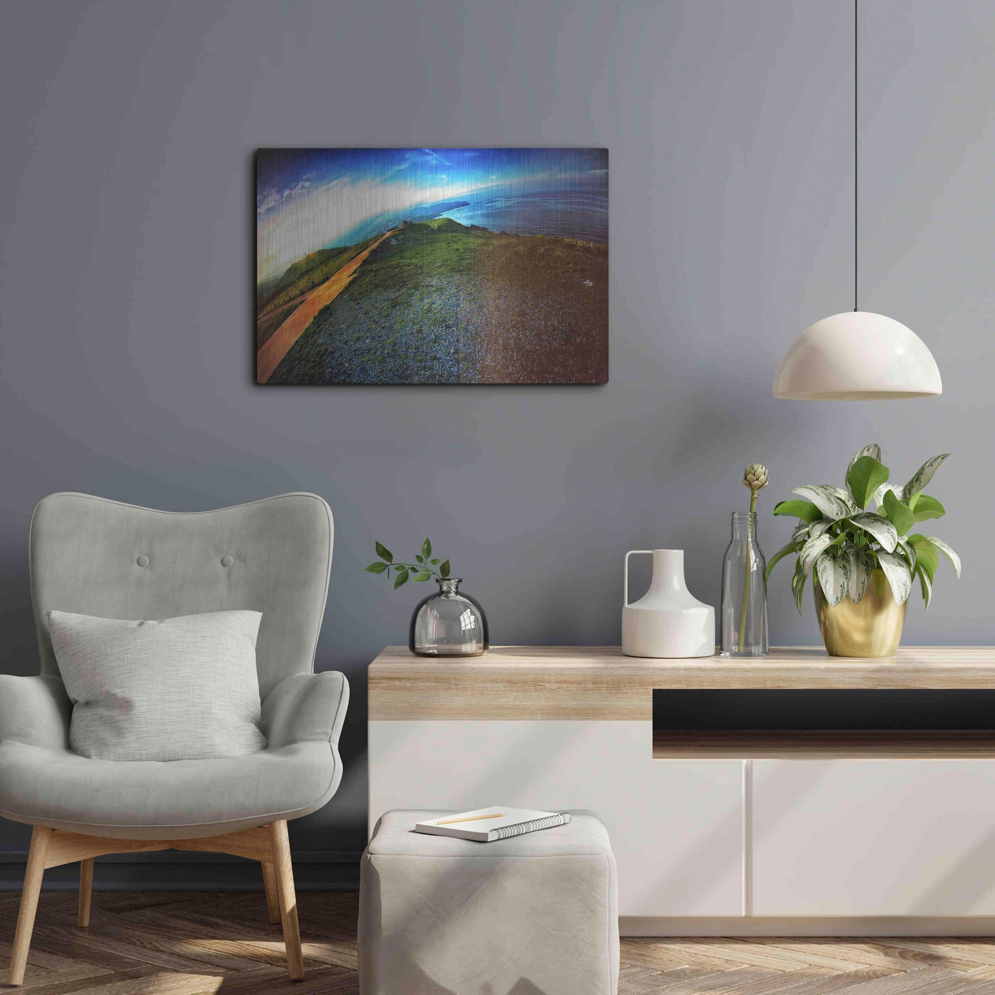 Luxe Metal Art 'Cap Bear' by Sebastien Lory, Metal Wall Art,24x16