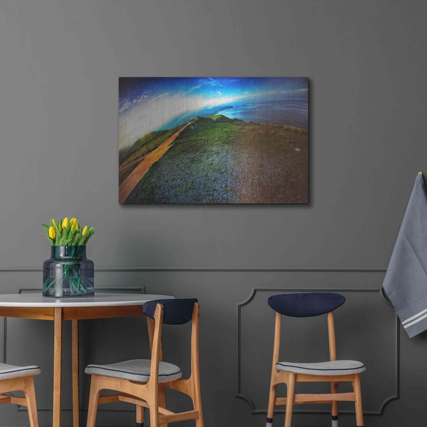 Luxe Metal Art 'Cap Bear' by Sebastien Lory, Metal Wall Art,36x24