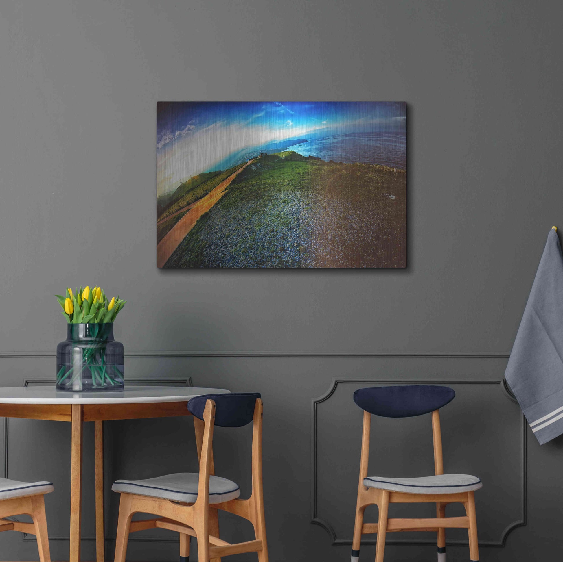 Luxe Metal Art 'Cap Bear' by Sebastien Lory, Metal Wall Art,36x24