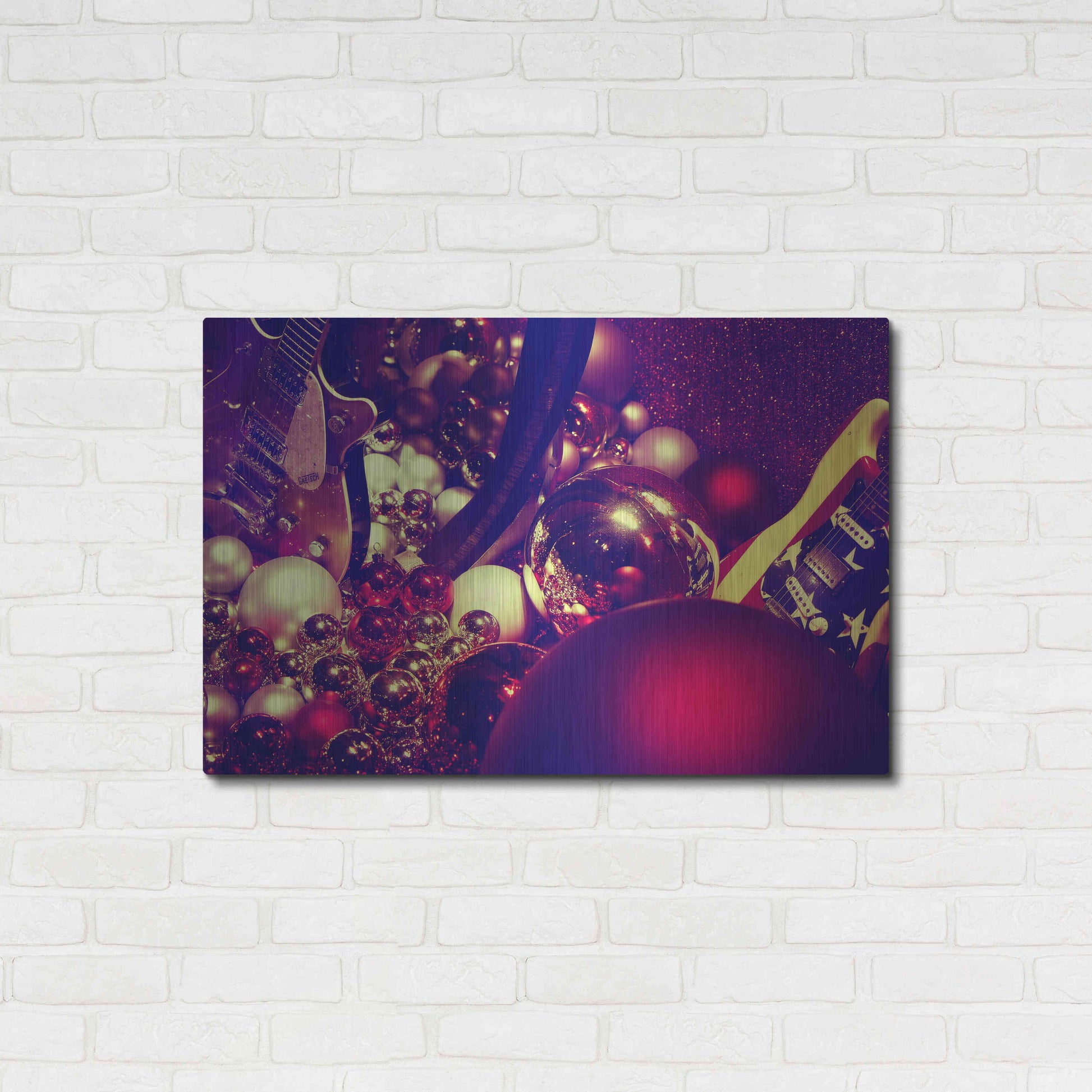 Luxe Metal Art 'Christmas Gifts' by Sebastien Lory, Metal Wall Art,36x24