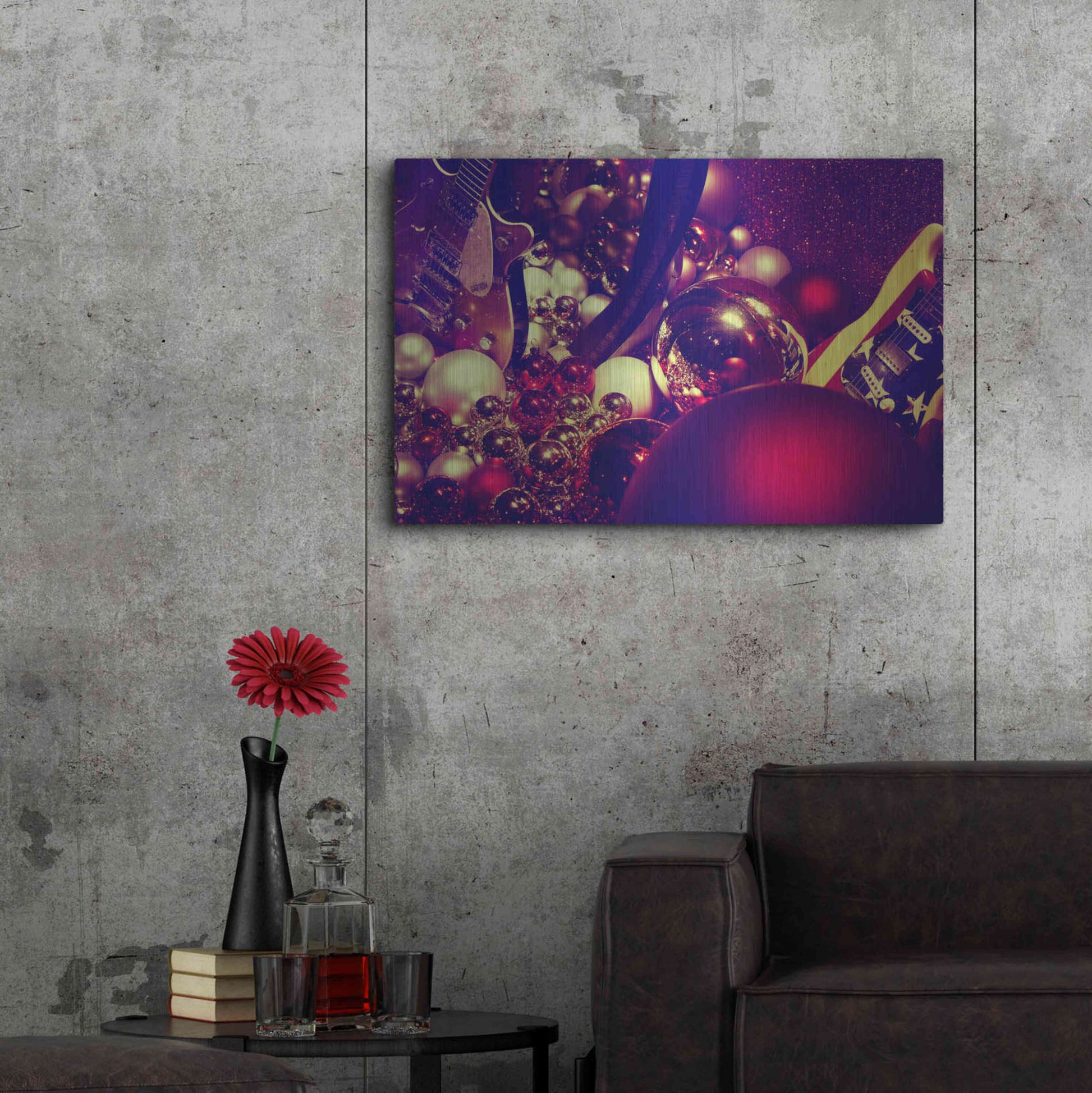 Luxe Metal Art 'Christmas Gifts' by Sebastien Lory, Metal Wall Art,36x24