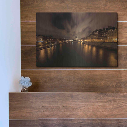 Luxe Metal Art 'Notre-Dame' by Sebastien Lory, Metal Wall Art,16x12